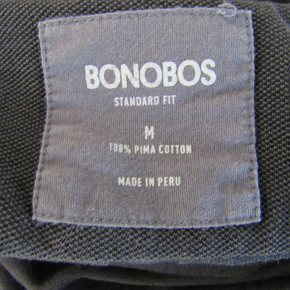 BONOBOS Charcoal Henley Shirt Size M - Picture 3 of 7